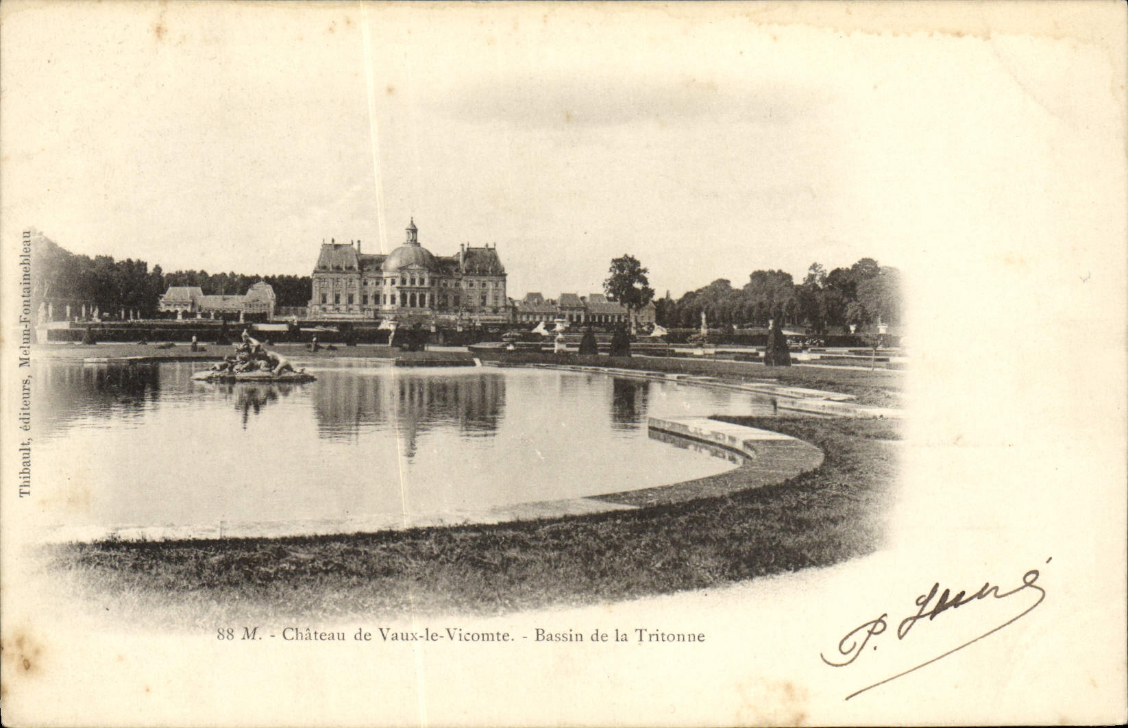 VINTAGE POSTCARD Castle Of Be worth the Viscount Basin Of Tritonne
