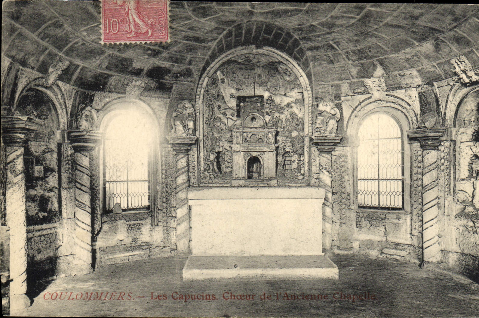 VINTAGE POSTCARD Coulommiers the Capuchins Chorus Of the old vault