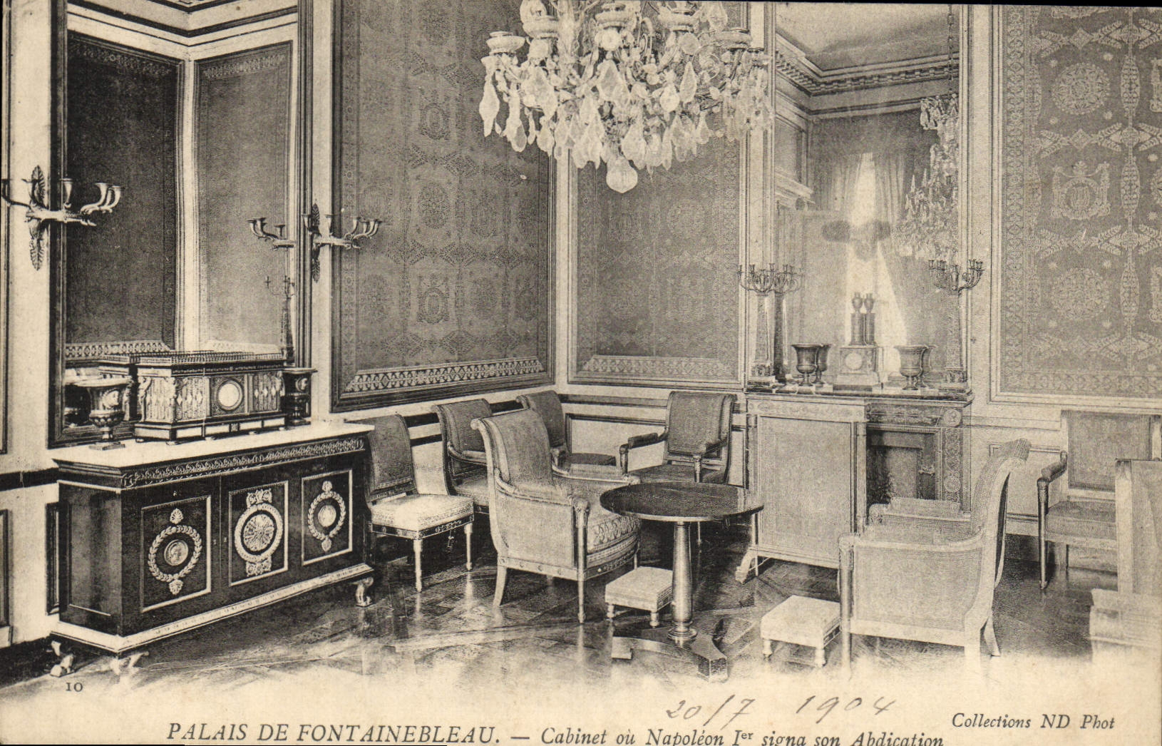 CPA Palais De Fontainebleau Cabinet ou Napoleon 1er signa son abdication