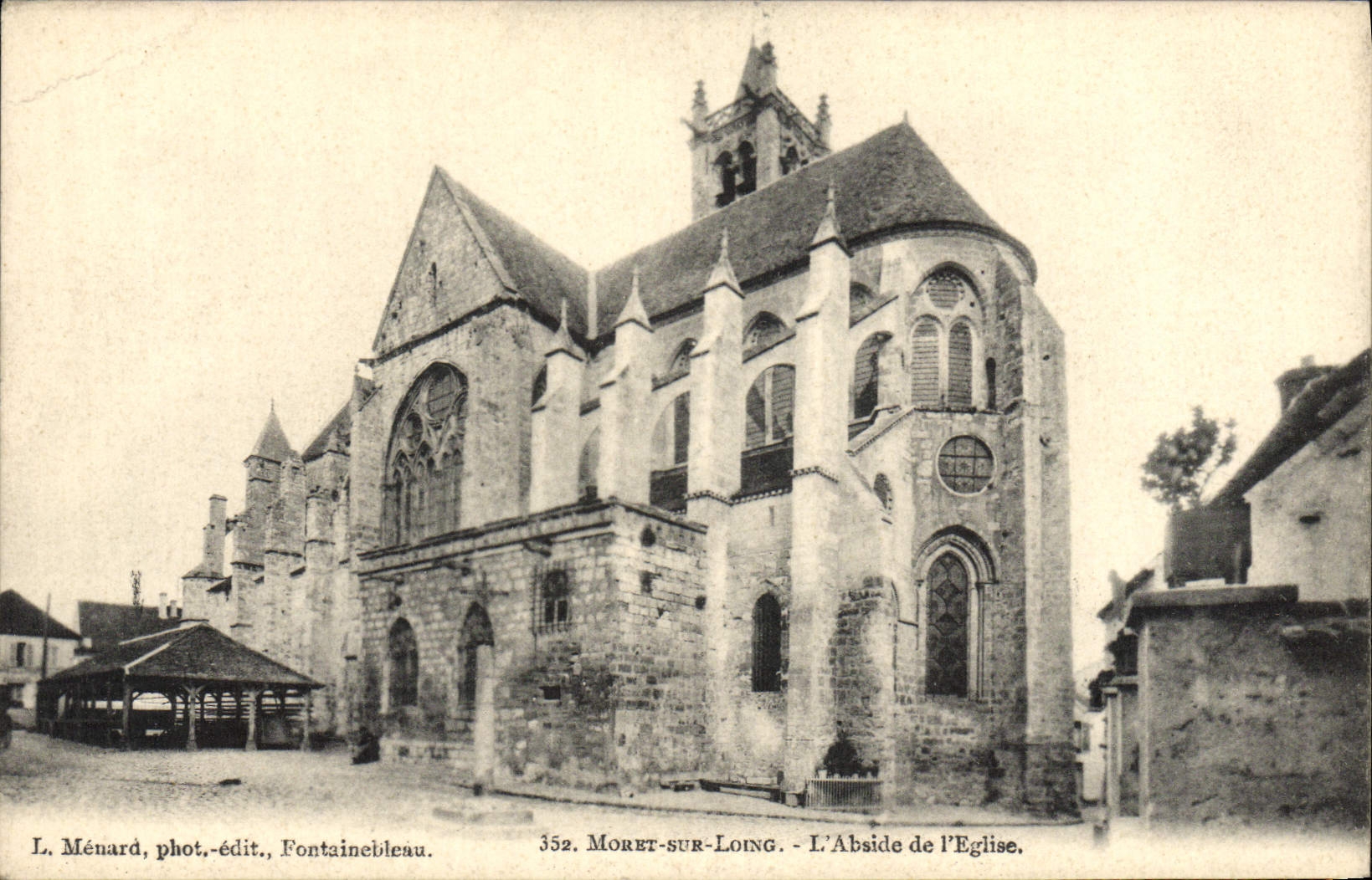 VINTAGE POSTCARD Moret On Loing the apse Of the Church