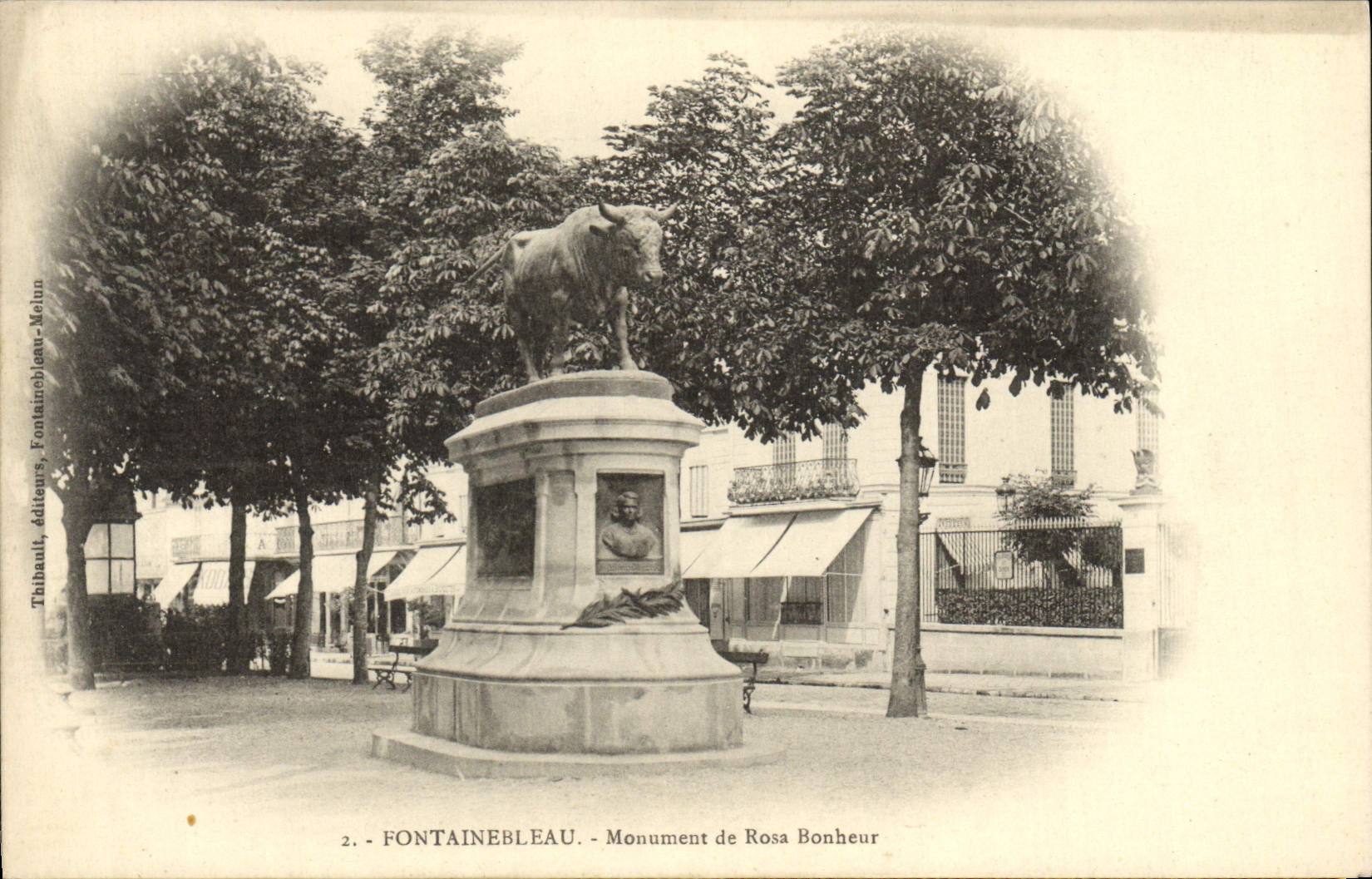 CPA Fontainebleau Monument De Rosa Bonheur Taureau Boeuf