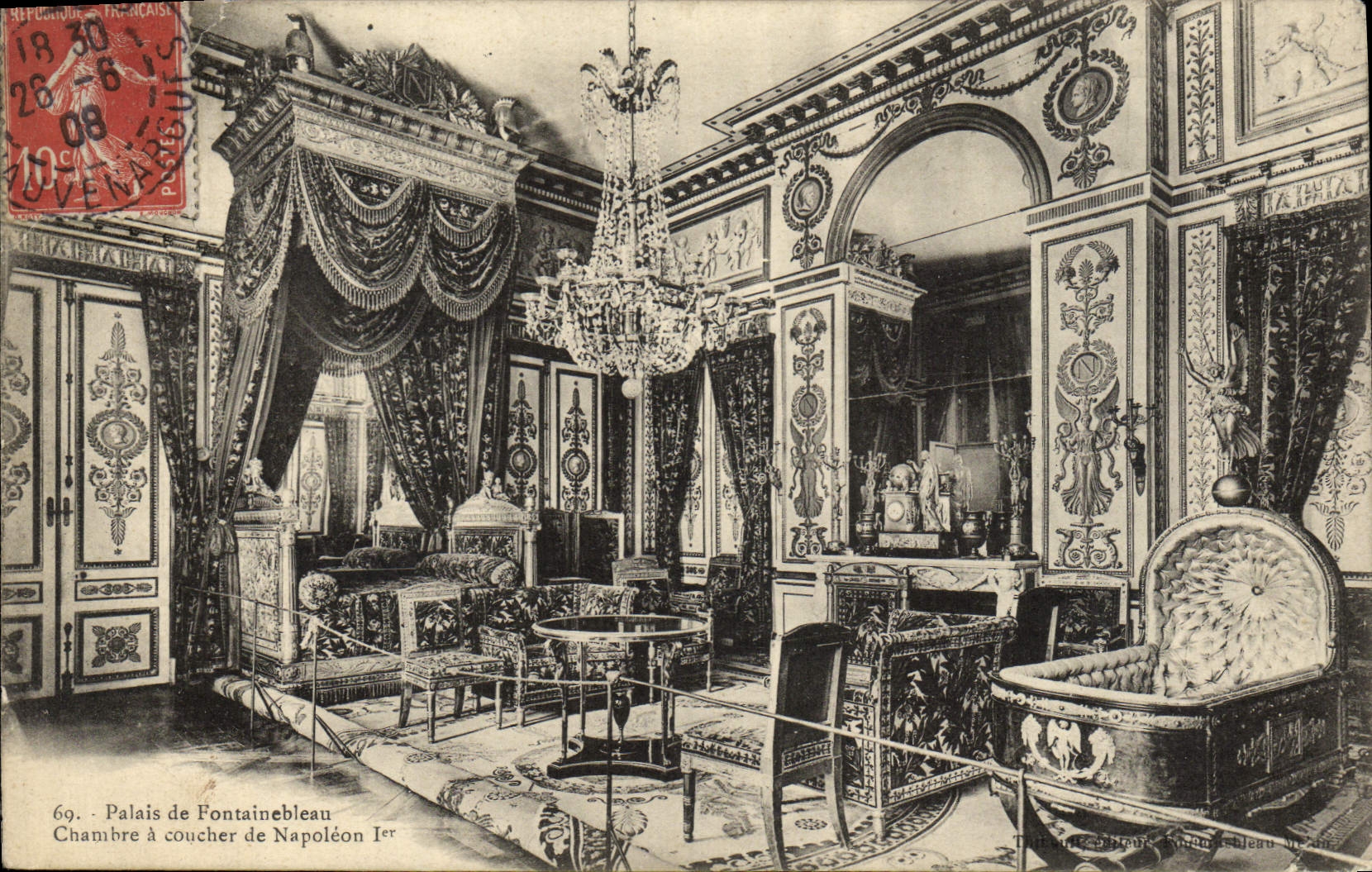 CPA Palais De Fontainebleau Chambre A Coucher De Napoleon 1er