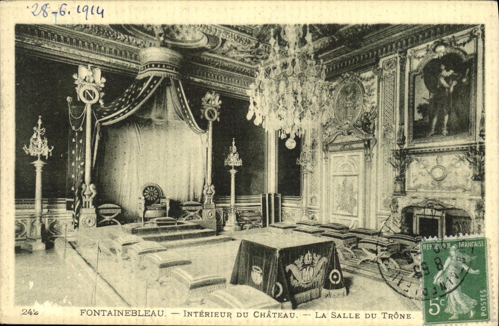 CPA Fontainebleau Interieur Du Chateau La Salle Du Trone
