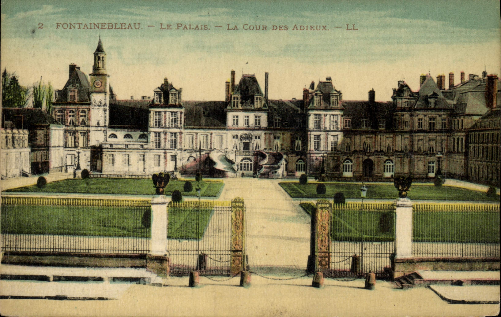 CPA Fontainebleau Le Palais La Cour Des Adieux
