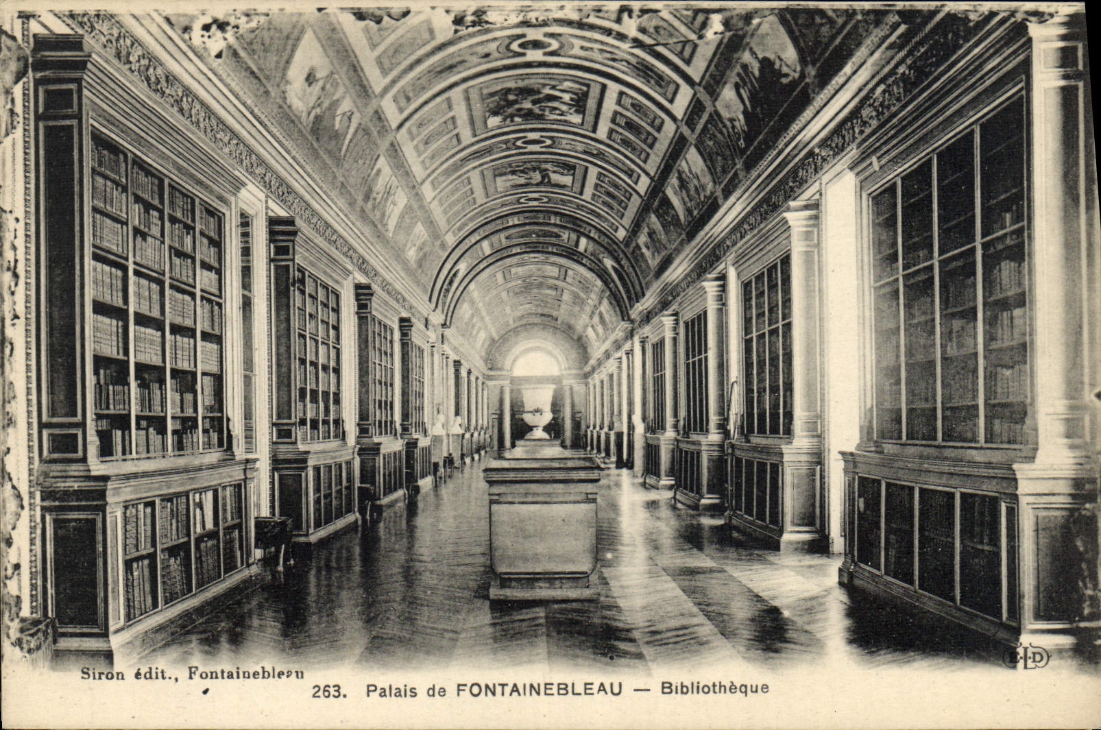 CPA Palais De Fontainebleau Bibliotheque