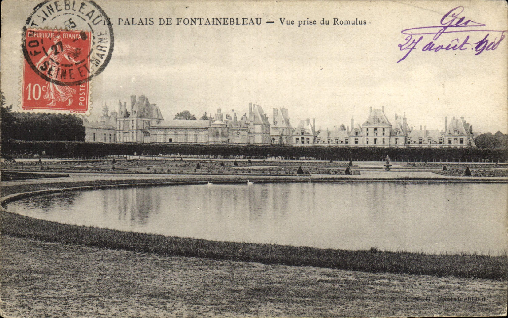 CPA Palais De Fontainebleau Vue Prise Du Romulus