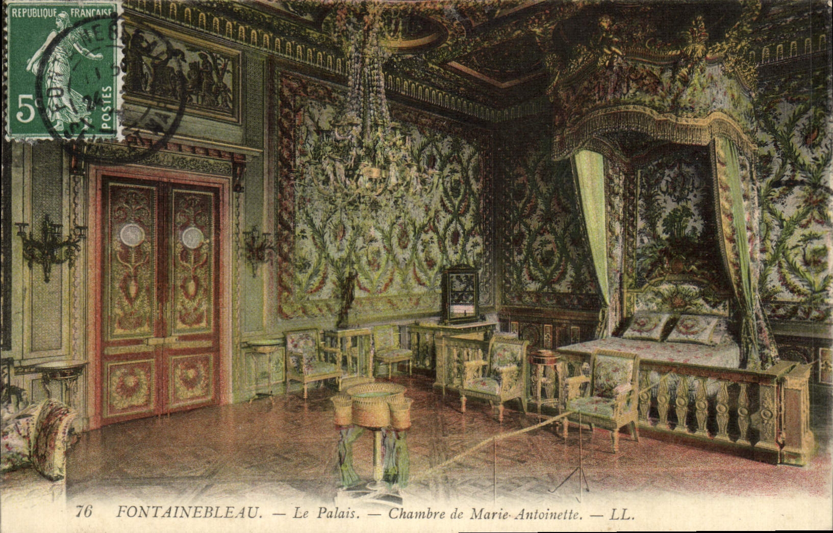 CPA Fontainebleau Le Palais Chambre de Marie Antoinette