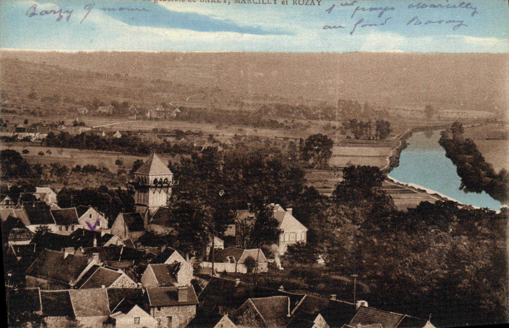 VINTAGE POSTCARD Marcilly Rozay