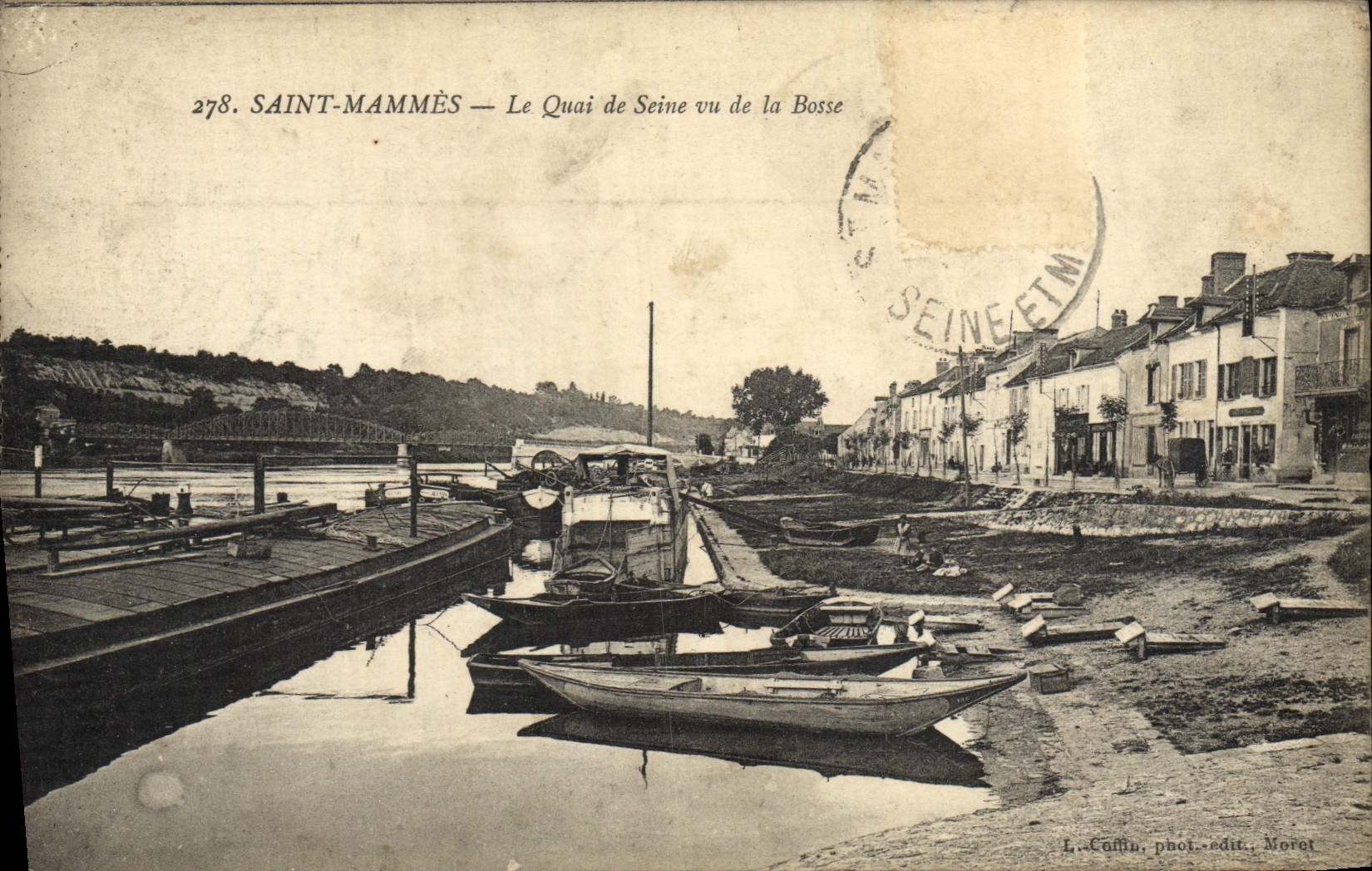 VINTAGE POSTCARD Holy Mammes the Quay of the Seine Seen of the Bump