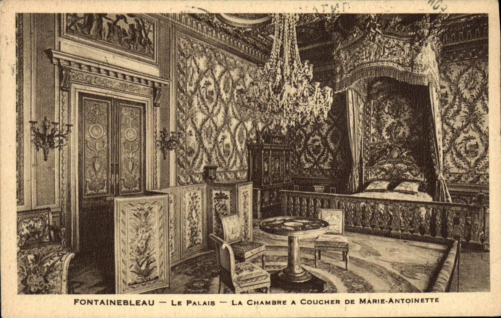 CPA Fontainebleau Le Palais La Chambre A Coucher De Marie Antoinette