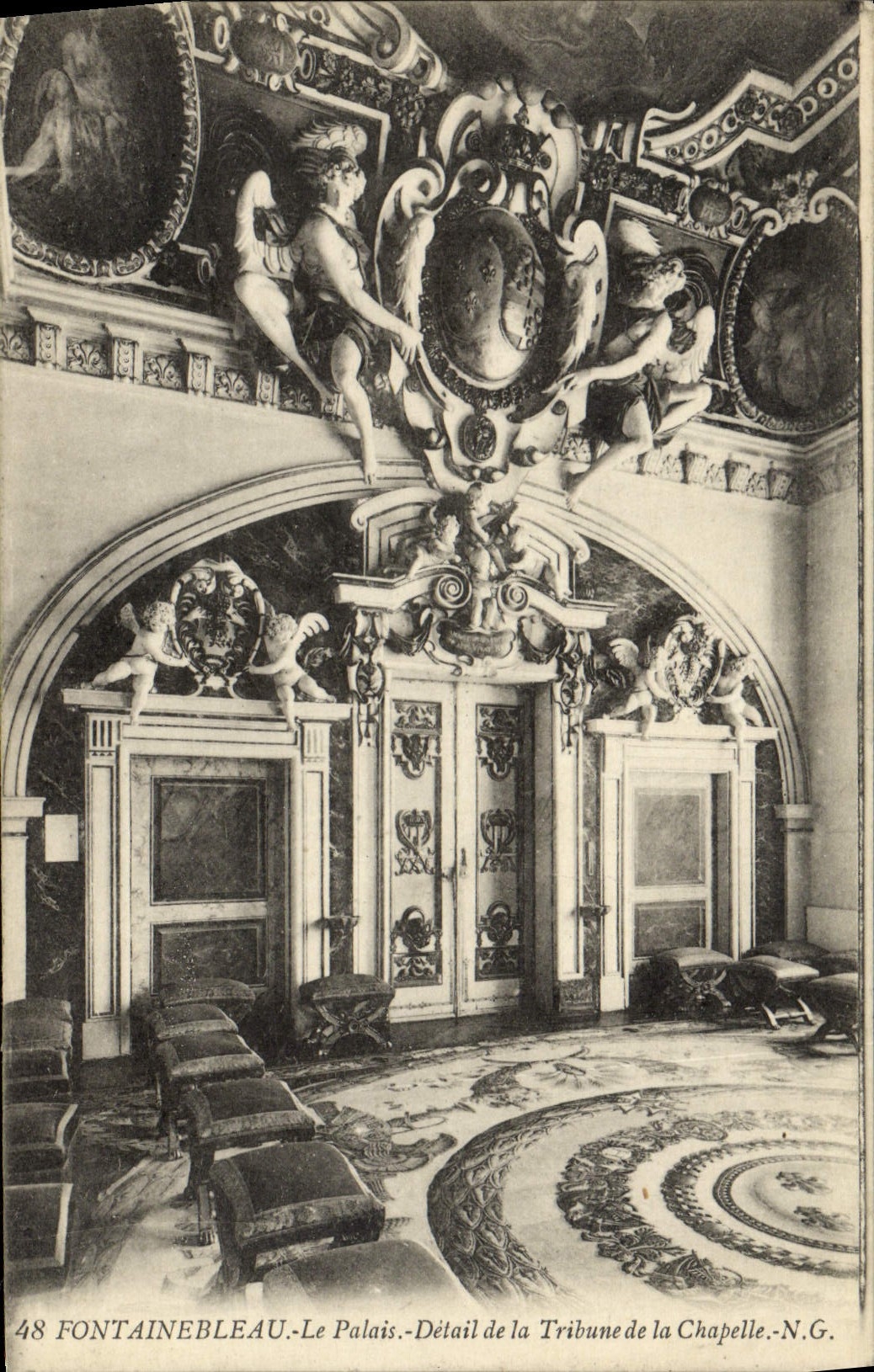 CPA Fontainebleau Le Palais Detail De La Tribune De La Chapelle