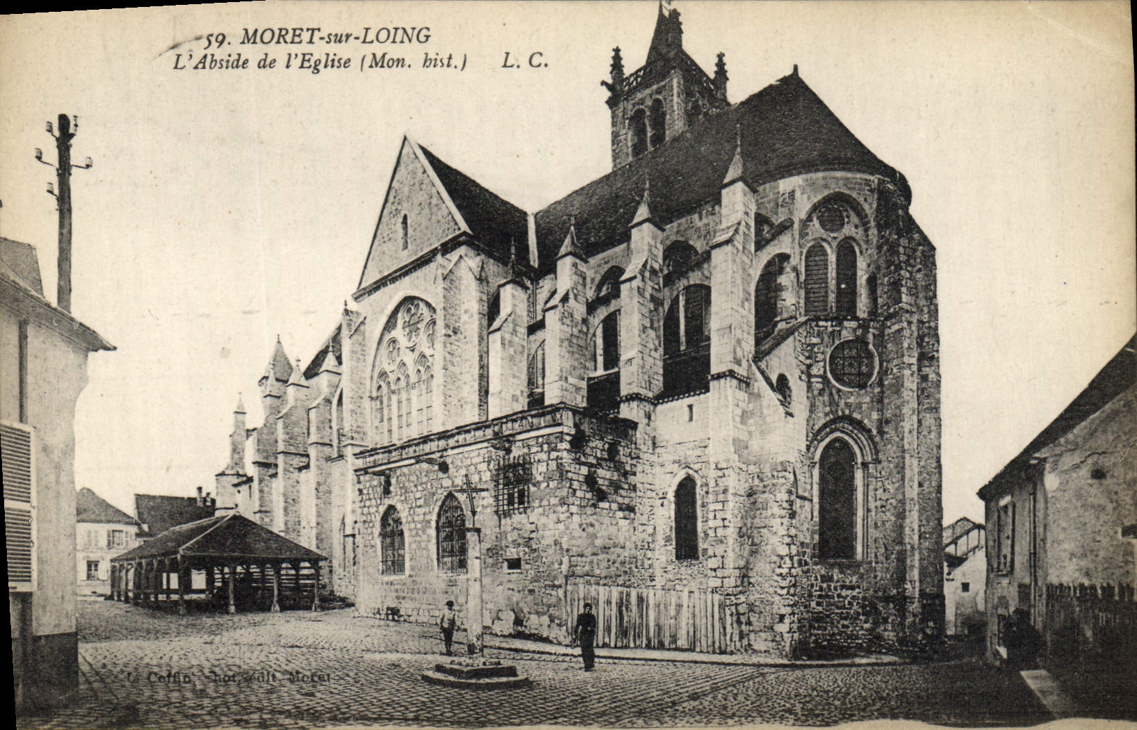 CPA Moret Sur Loing L'Abside De l'Eglise