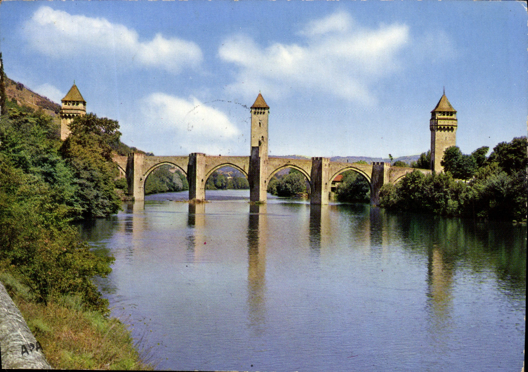MODERN CARD Cahors the Valerntre Bridge