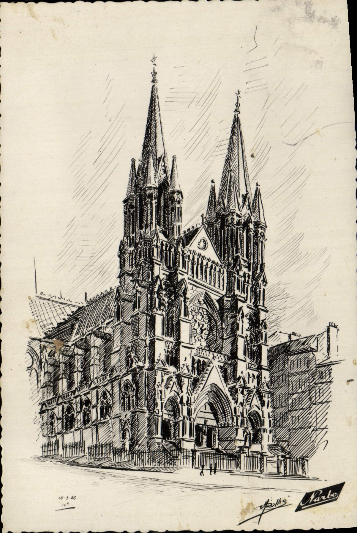 CPM Marseille Eglise Saint Vincent de Paul