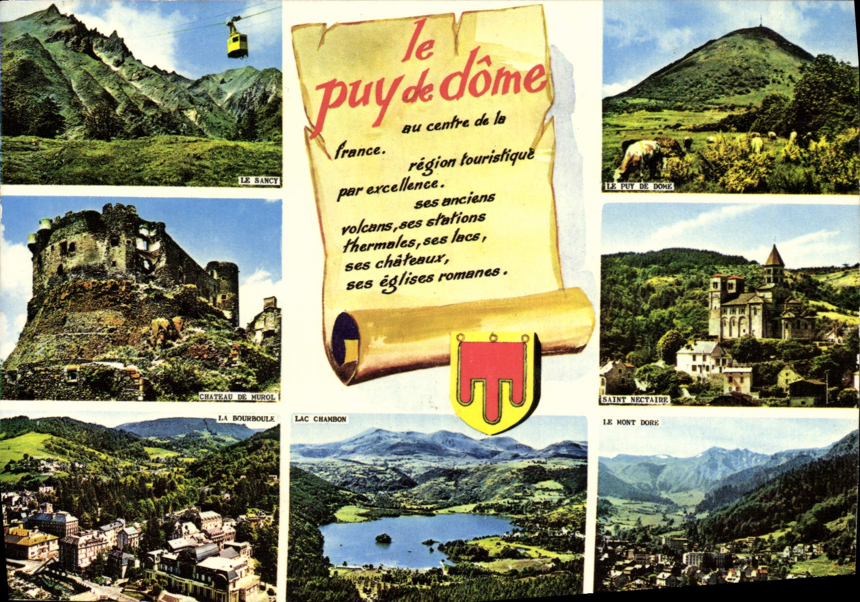 MODERN CARD Puy of dome Sancy Puy de Dome Holy Nectary Mount Gilds