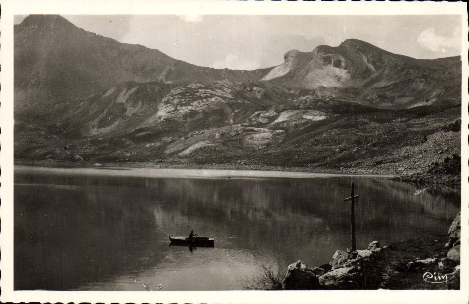 CPM Lac d'Allos Promenade en barque 