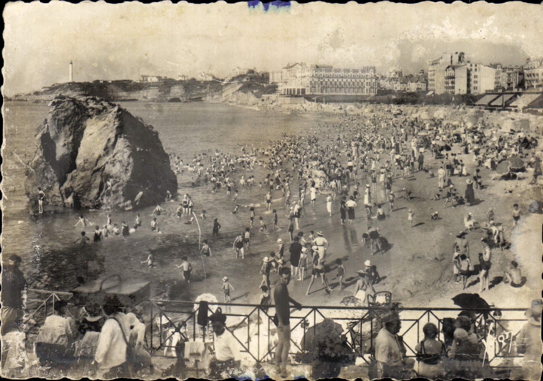 CPM Biarritz La grande Plage et le cap Saint Martin