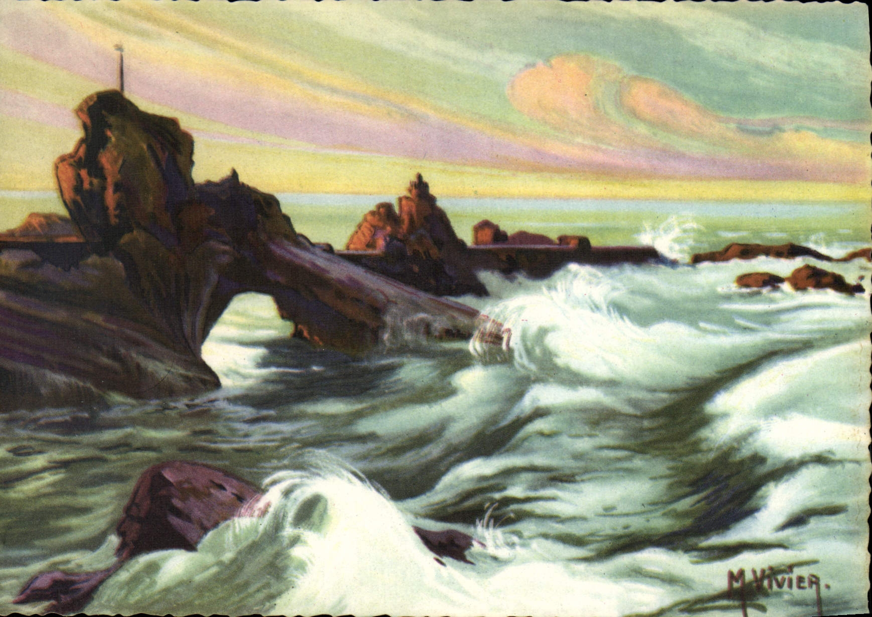 MODERN CARD Biarritz Rock of the Virgin