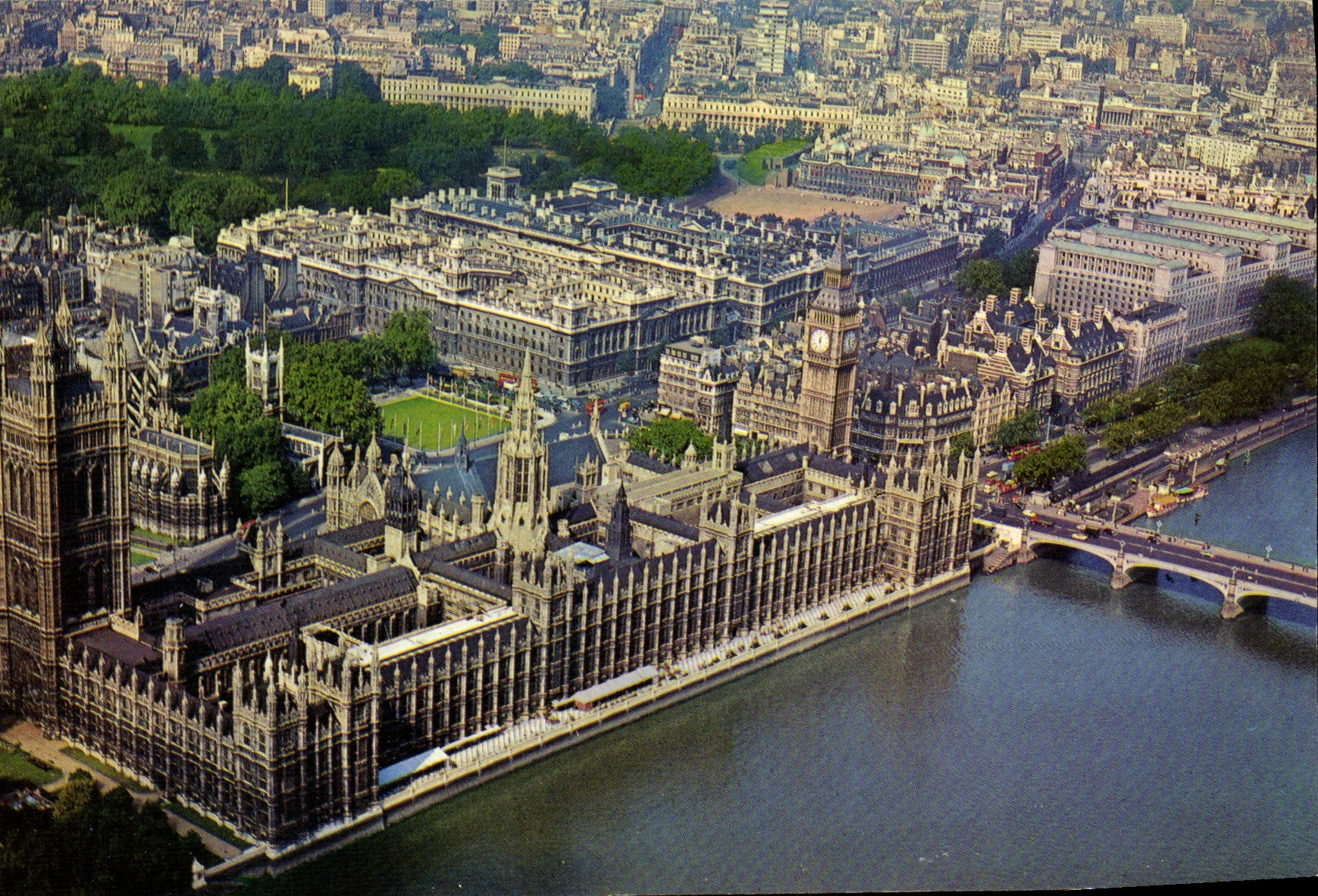 MODERN CARD Westminster Abbey and Whitehall London