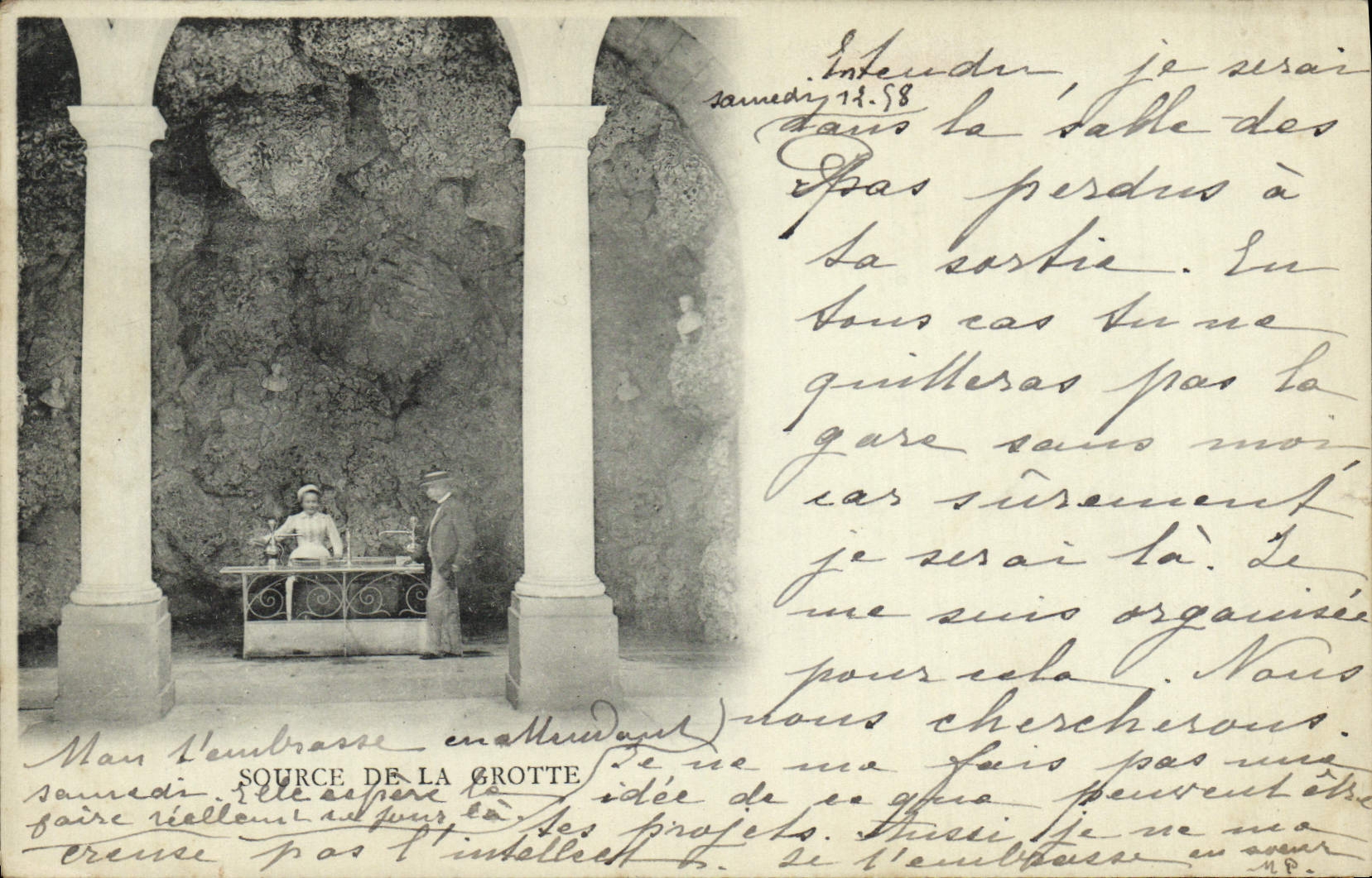 VINTAGE POSTCARD Source Of the Cave