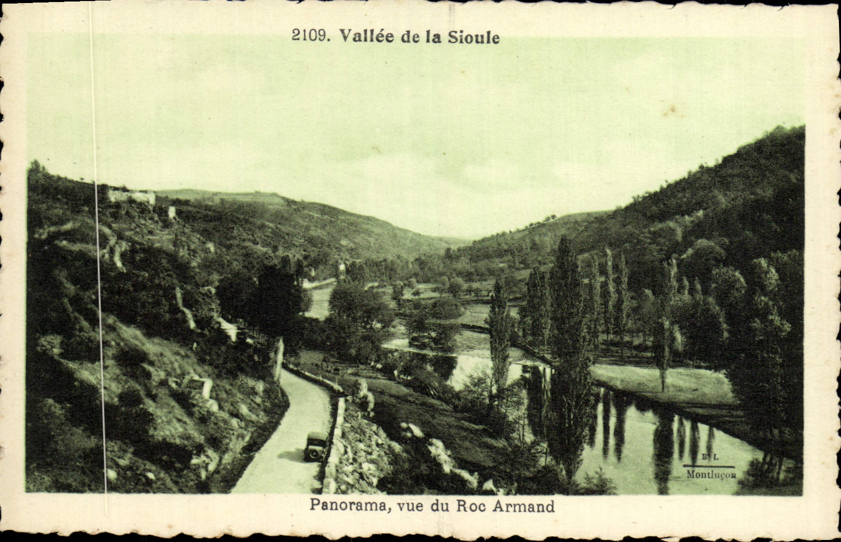 VINTAGE POSTCARD Valley Of Sioule Panorama Seen Of the Rock Armand