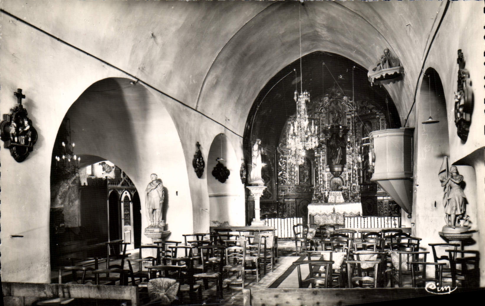 MODERN CARD Latour De Carol Seen Intericuie Of the Church St Etienne