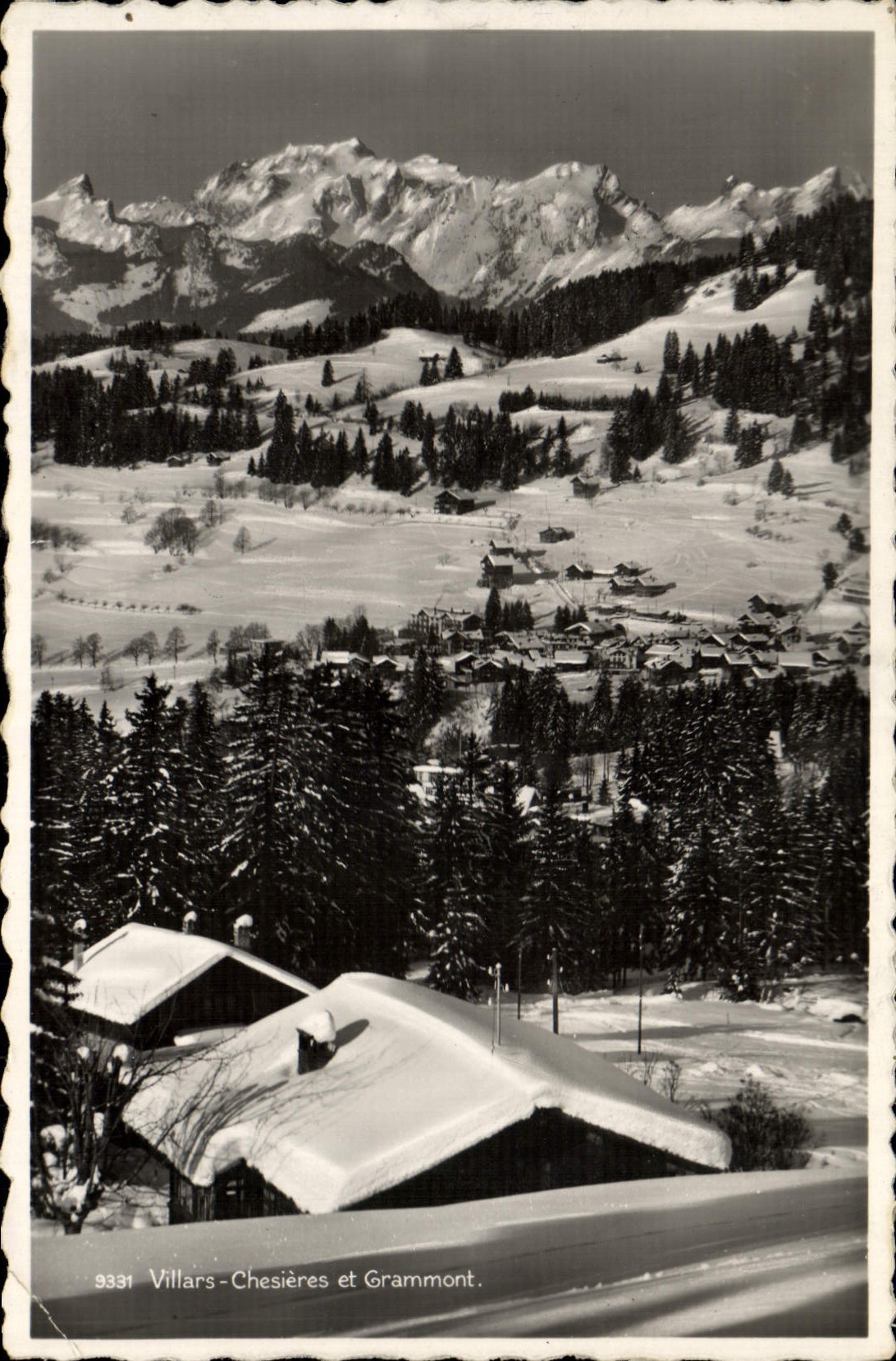 MODERN CARD Villars Chesieres And Grammont