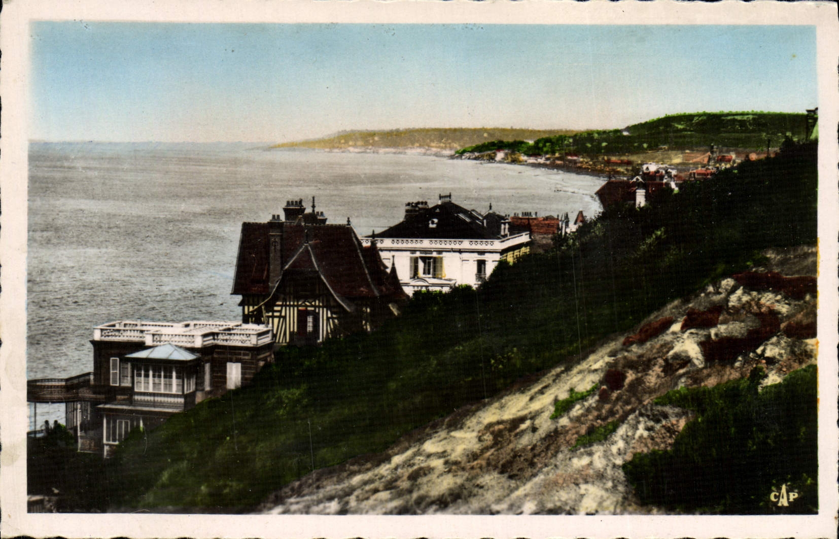 MODERN CARD Villers On Sea Seen from Of Cliffs
