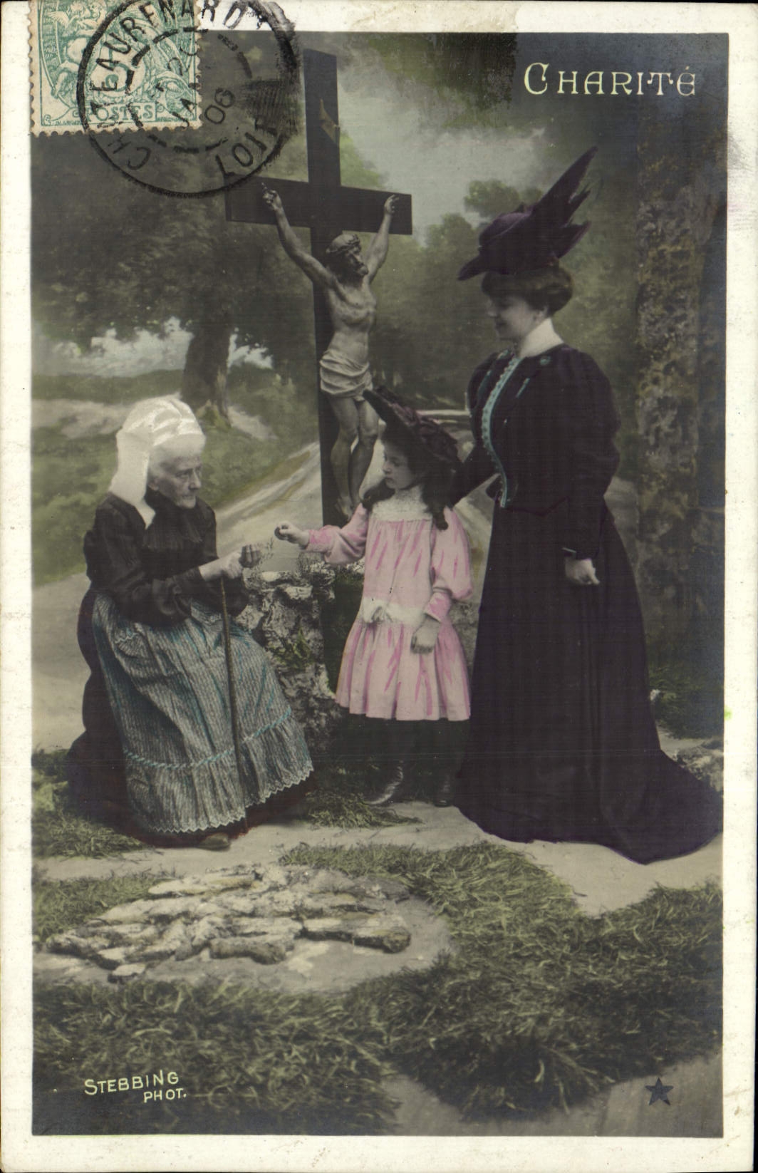 CPA Charite Femmes Christ