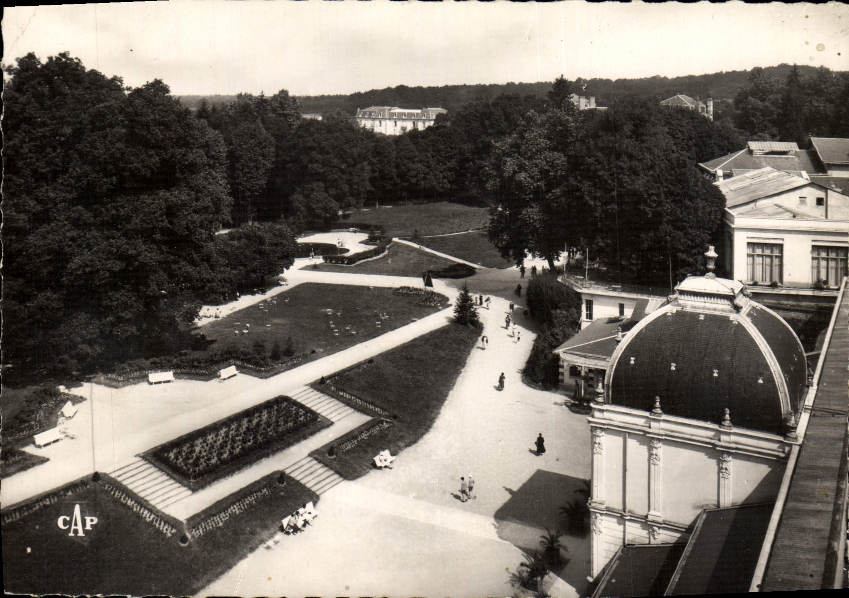 CPM St Honore Les Bains Une Vue Sur Le Parc