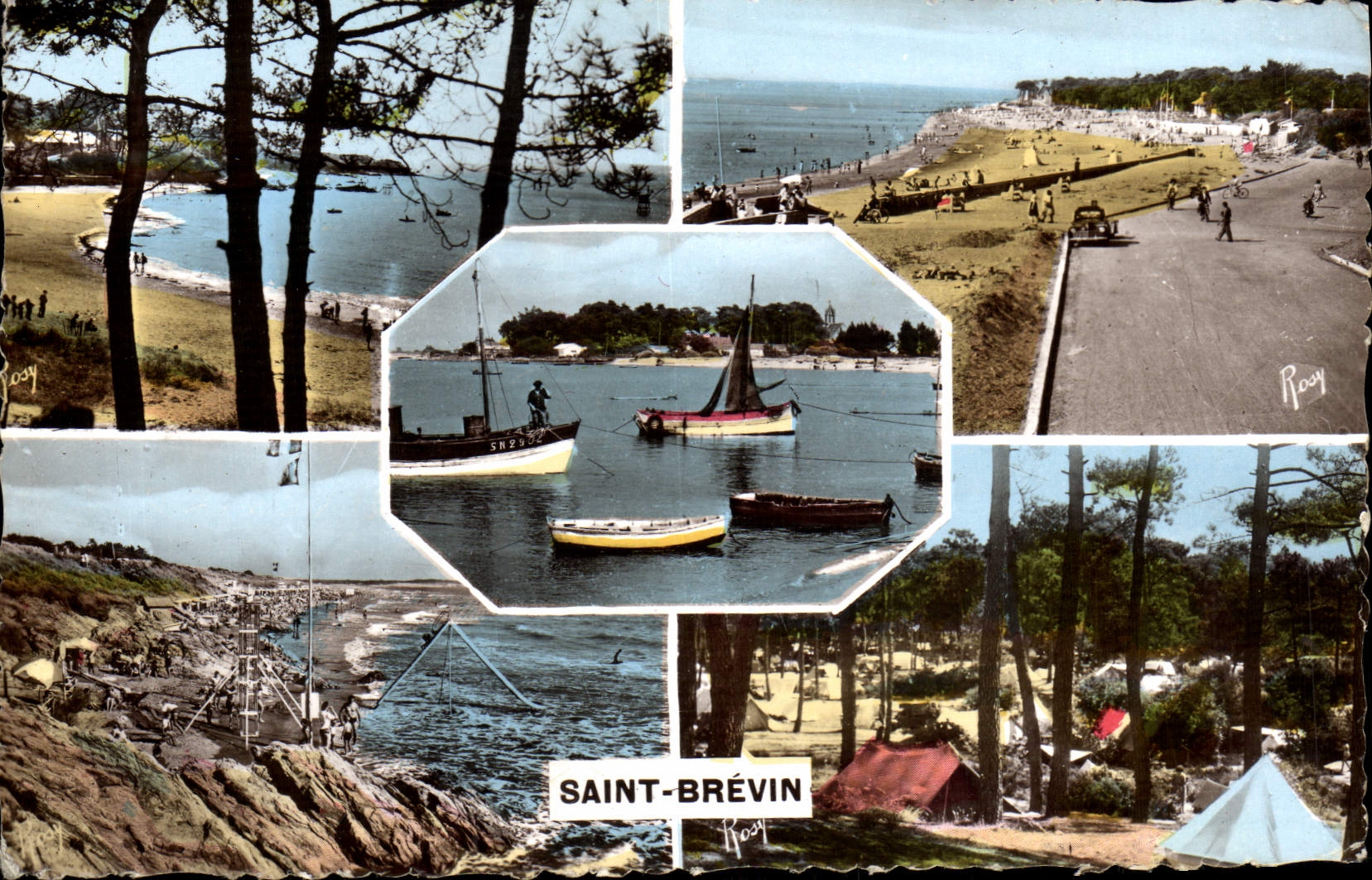 POSTAL MODERNA Brevin santo el sitio para acampar de Mindin del sacador fuera del taladro
