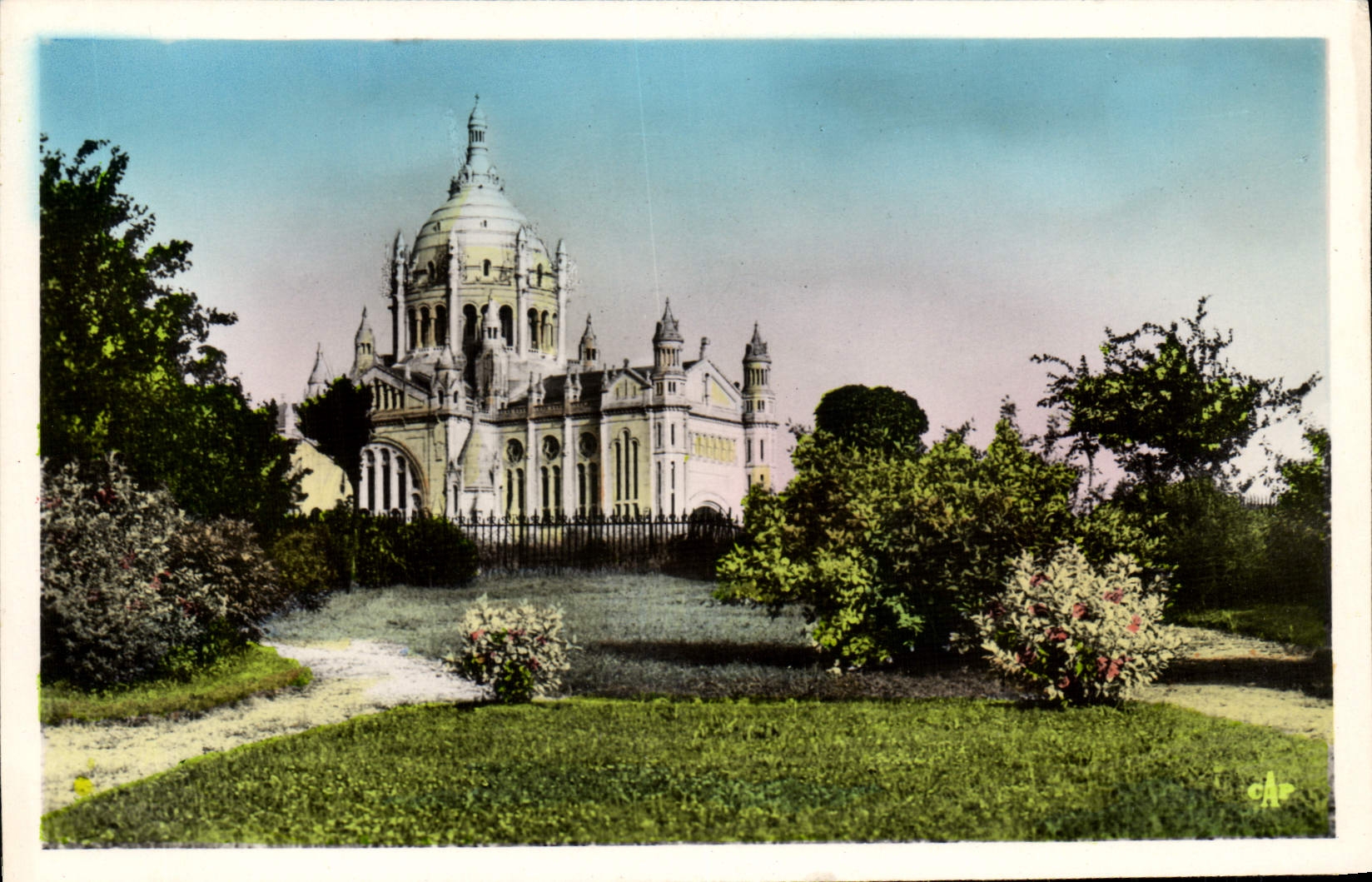 MODERN CARD Lisieux View On the Basilica