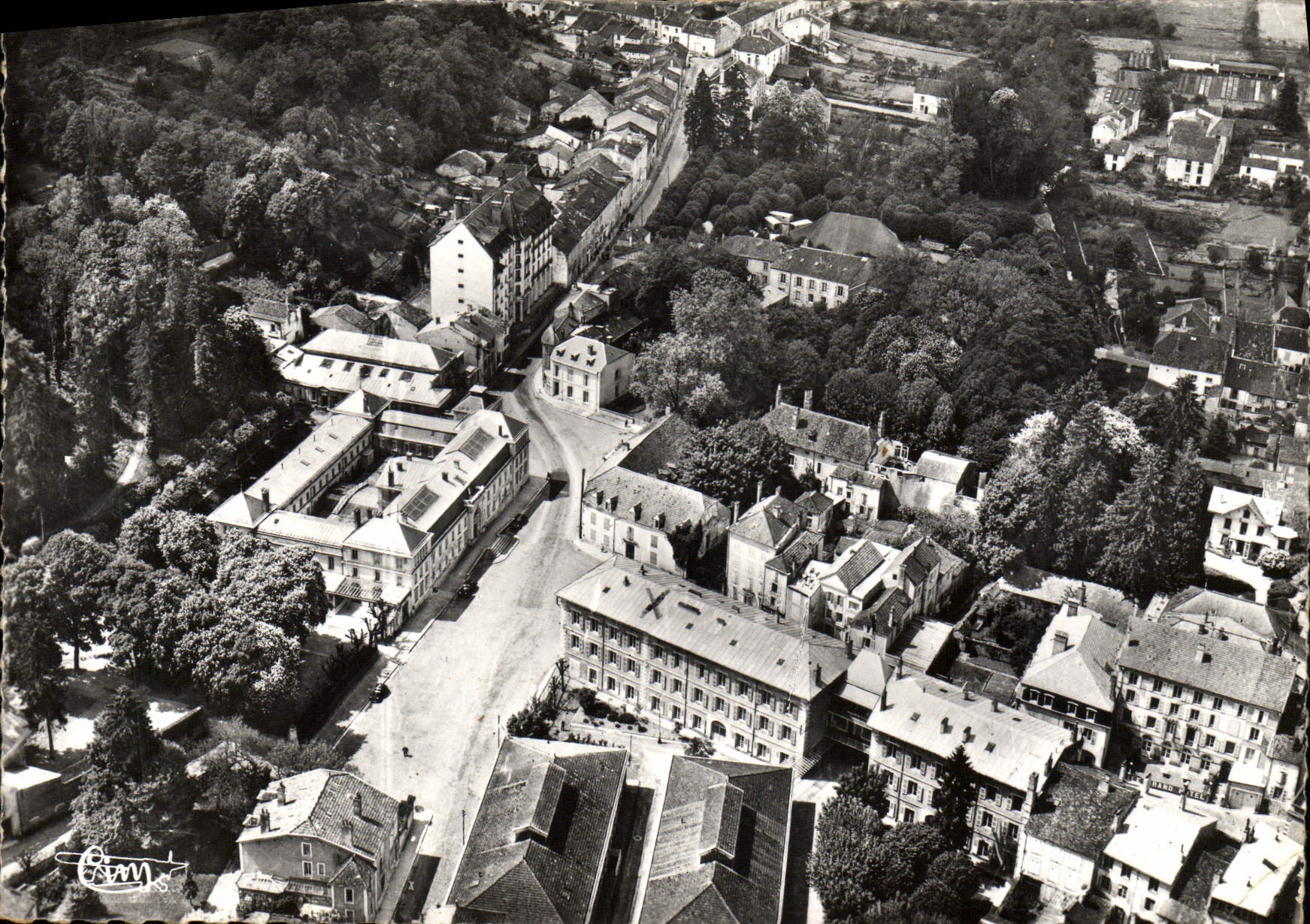MODERN CARD Bourbonne Les Bains Hydropathic establishment And the Hospital Seen Air