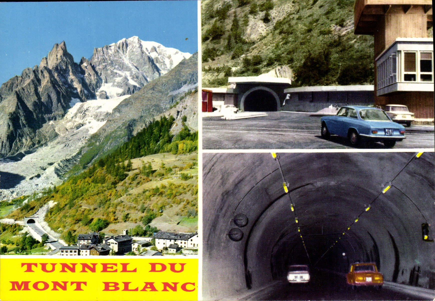 POSTAL MODERNA túnel de Mont Blanc
