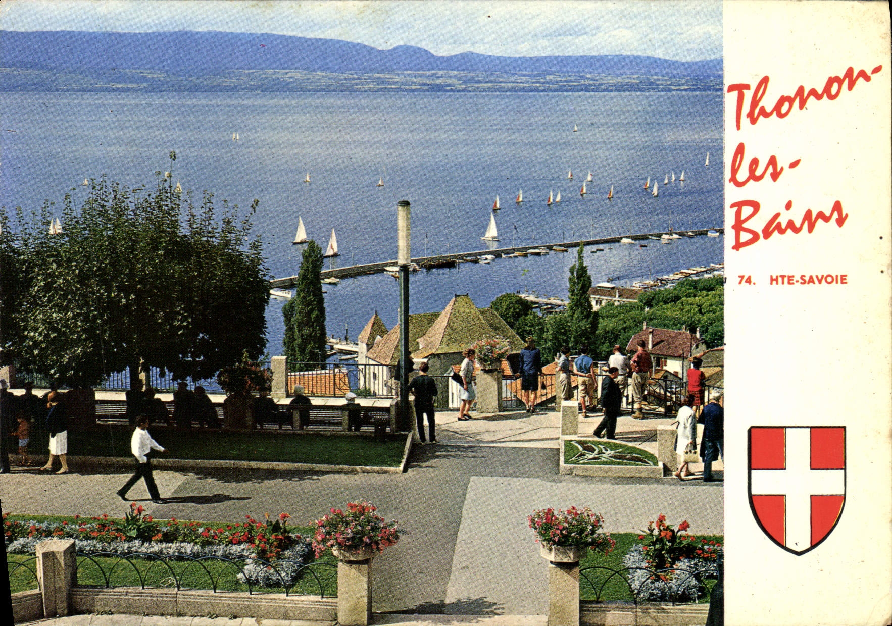 MODERN CARD Thonon Les Bains the View-point the Lake Lemac And the Swiss Dimension