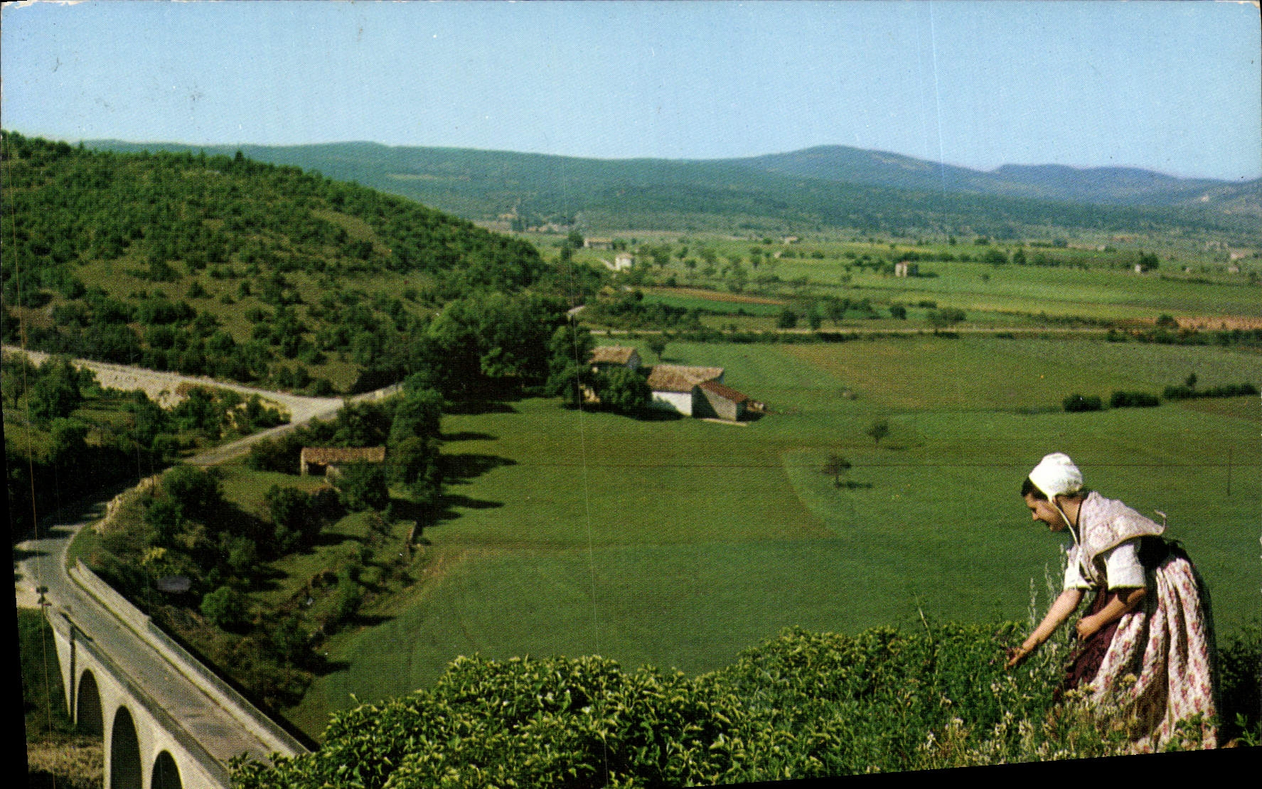 MODERN CARD the Beautiful Images Of Provence Valley Of the Hook And the Bridge Of the Road D' Apt has Sault