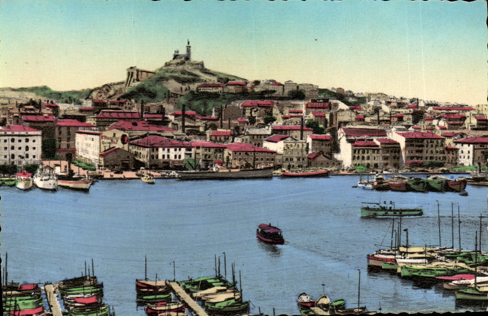 CPM Marseille Le Vieux Port Et Notre Dame De La Garde