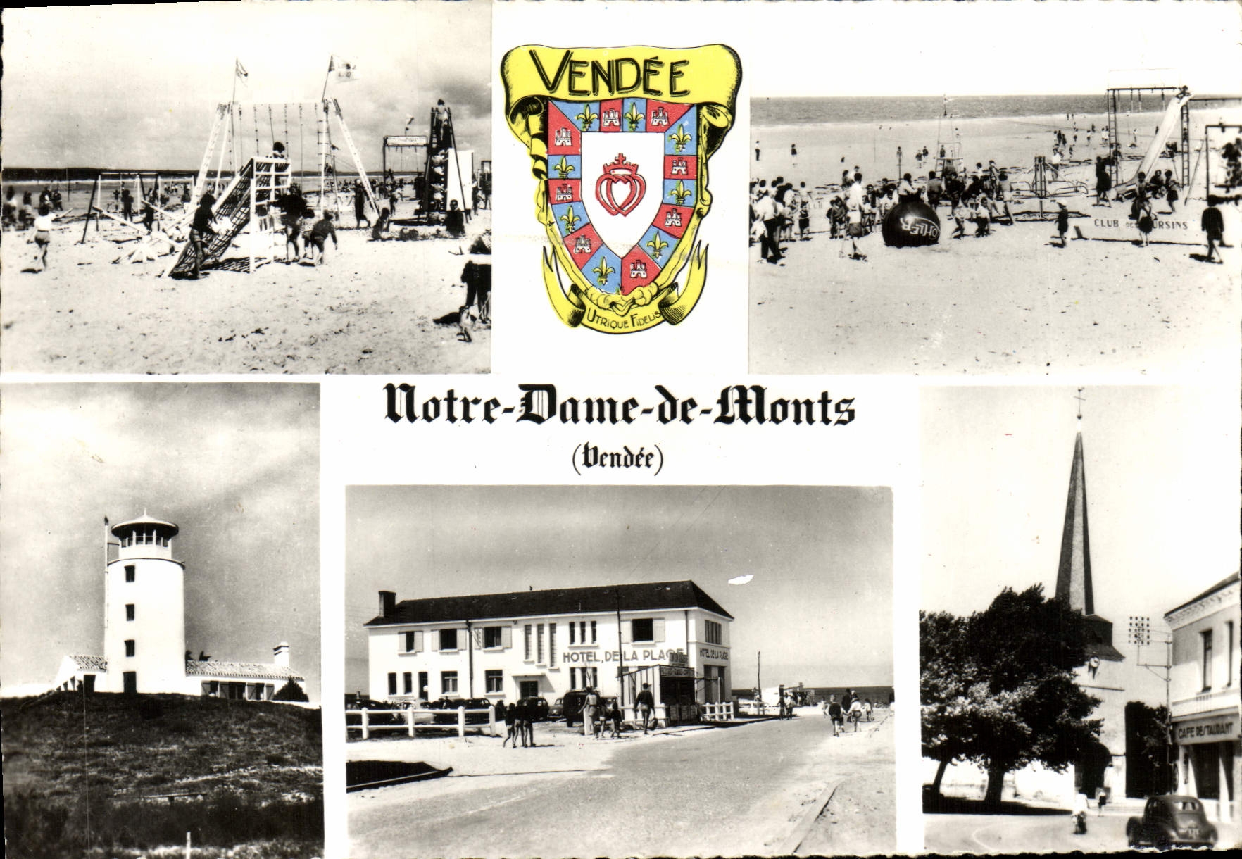 MODERN CARD Notre Dame De Flots Hotel of the beach