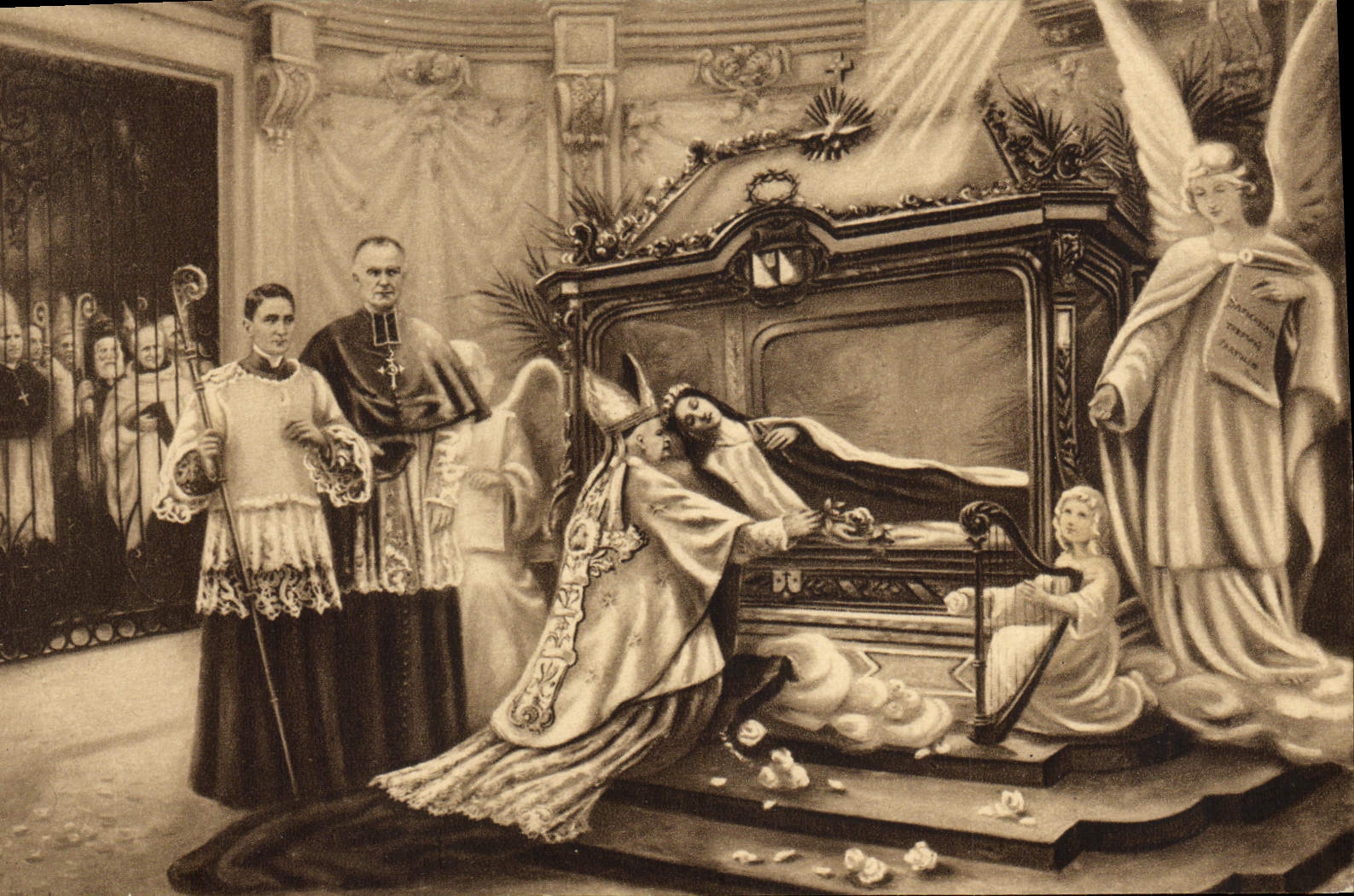 VINTAGE POSTCARD In front of the Hunting Of Sainte Therese Of the Child Jesus Lisieux