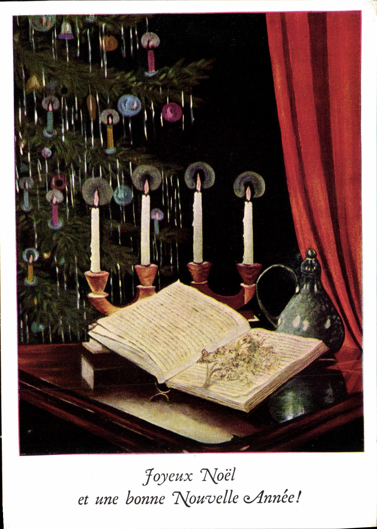 CPM Joyeux Noel Et Une Bonne Nouvelle Annee