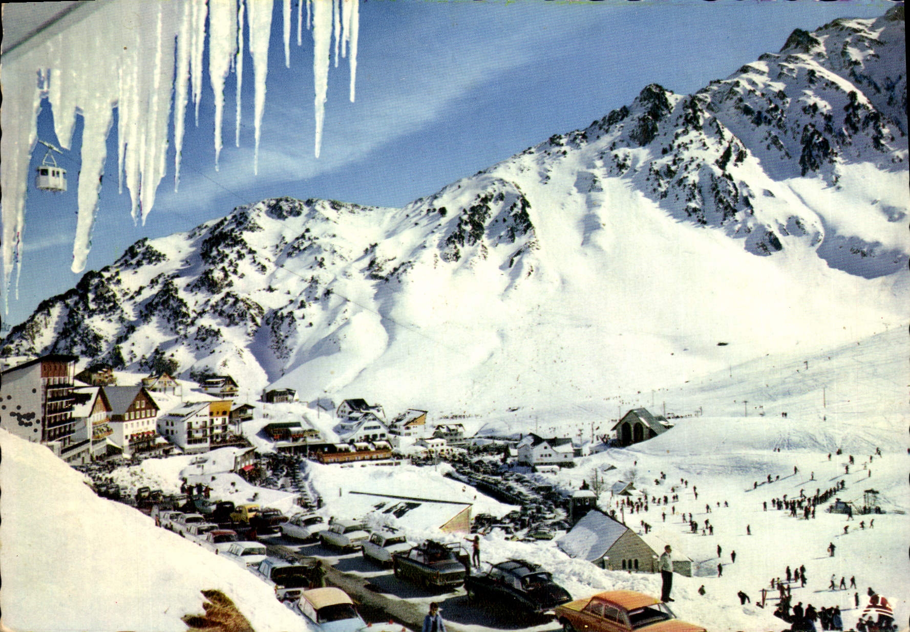 MODERN CARD the Pyrenees Mongie Seen On the Station And the Tracks