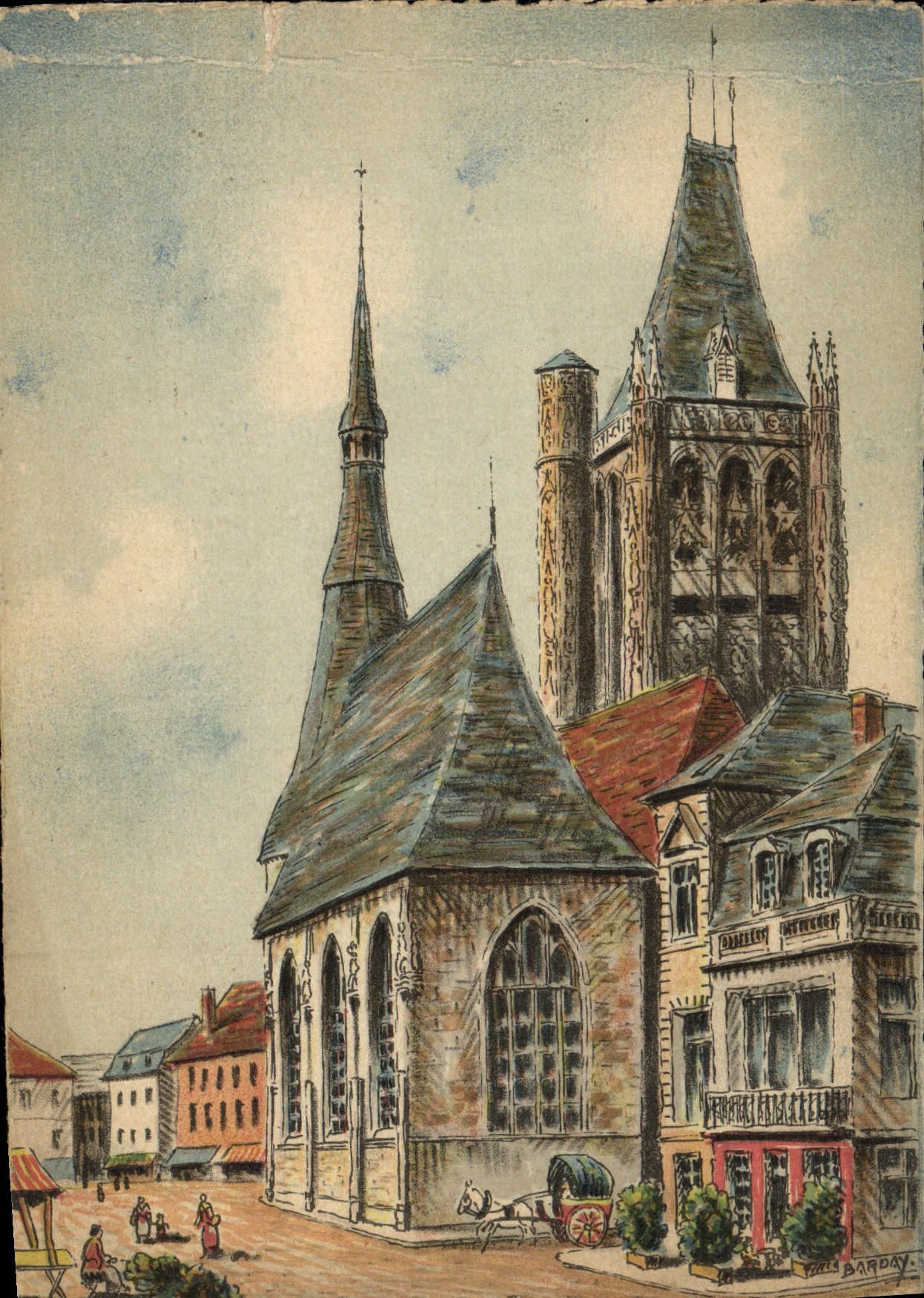 MODERN CARD Laigle the Church Holy Martin