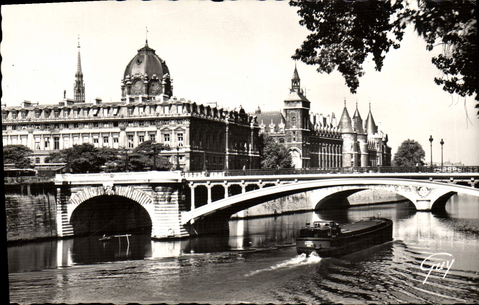 POSTAL MODERNA París y sus maravillas el Seine las cortes del puente y de ley de Notre Dame