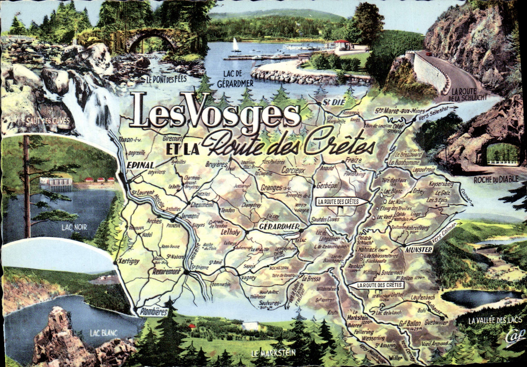 MODERN CARD the Vosges And the Road Of the Peaks