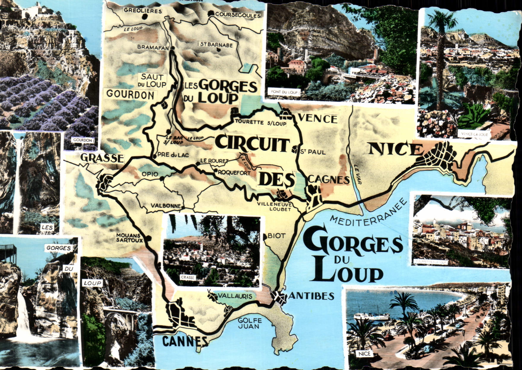 POSTAL MODERNA circuito de Vence de la catarata del lobo