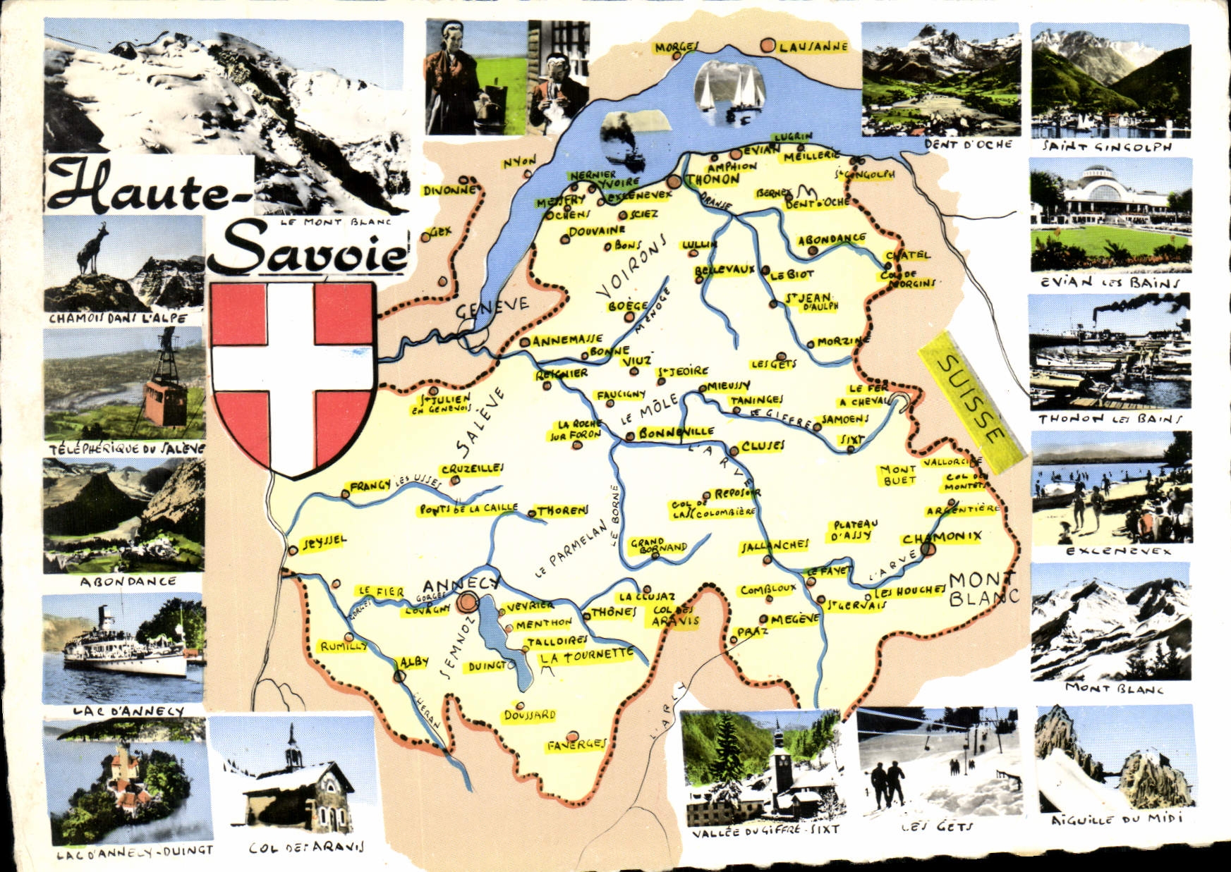 MODERN CARD Department Of High Savoy Thonon