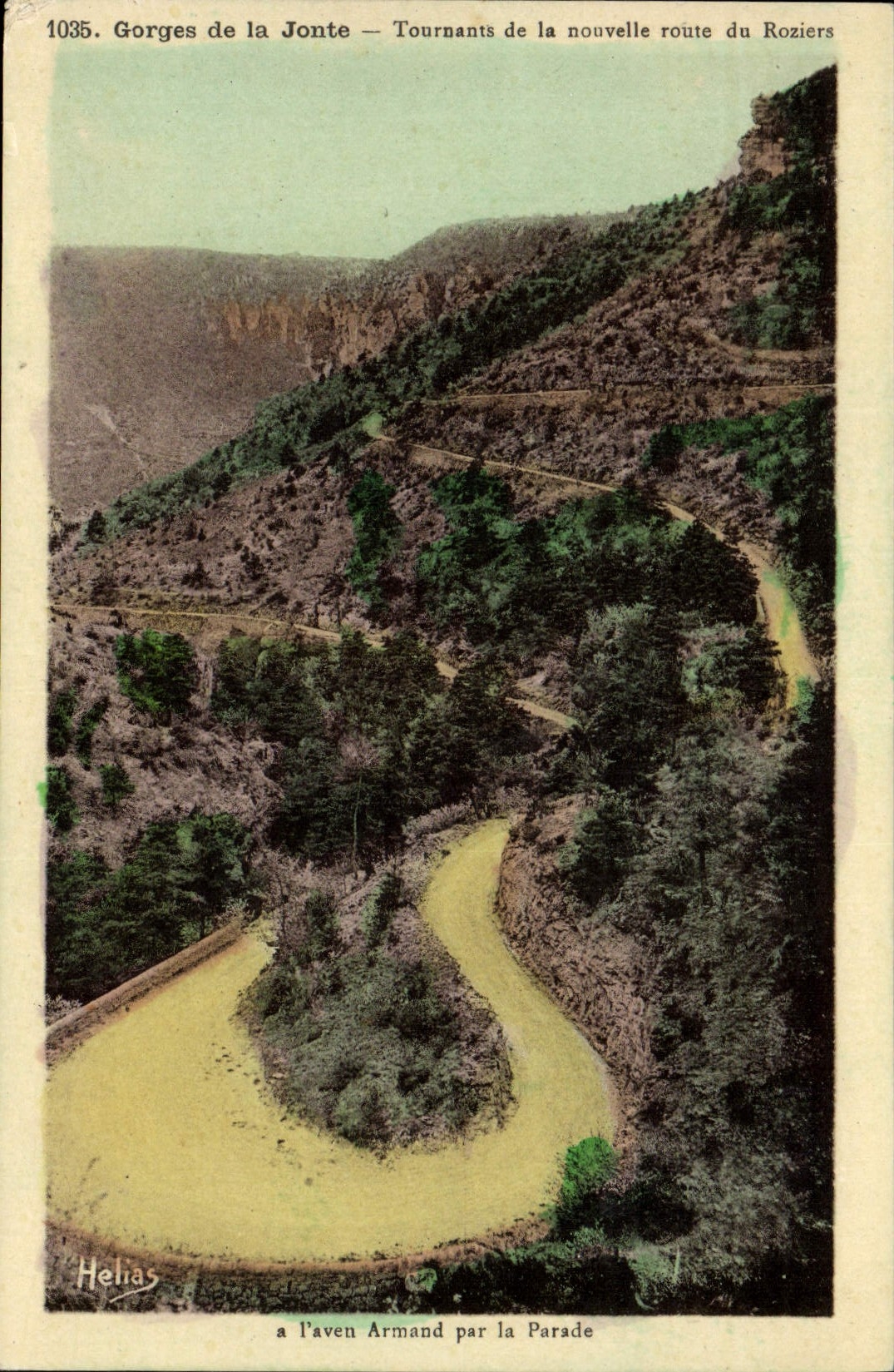 CPM Gorges De La Jonte Tournants De La Nouvelle Route Du Roziers a l'Aven Armand par la parade