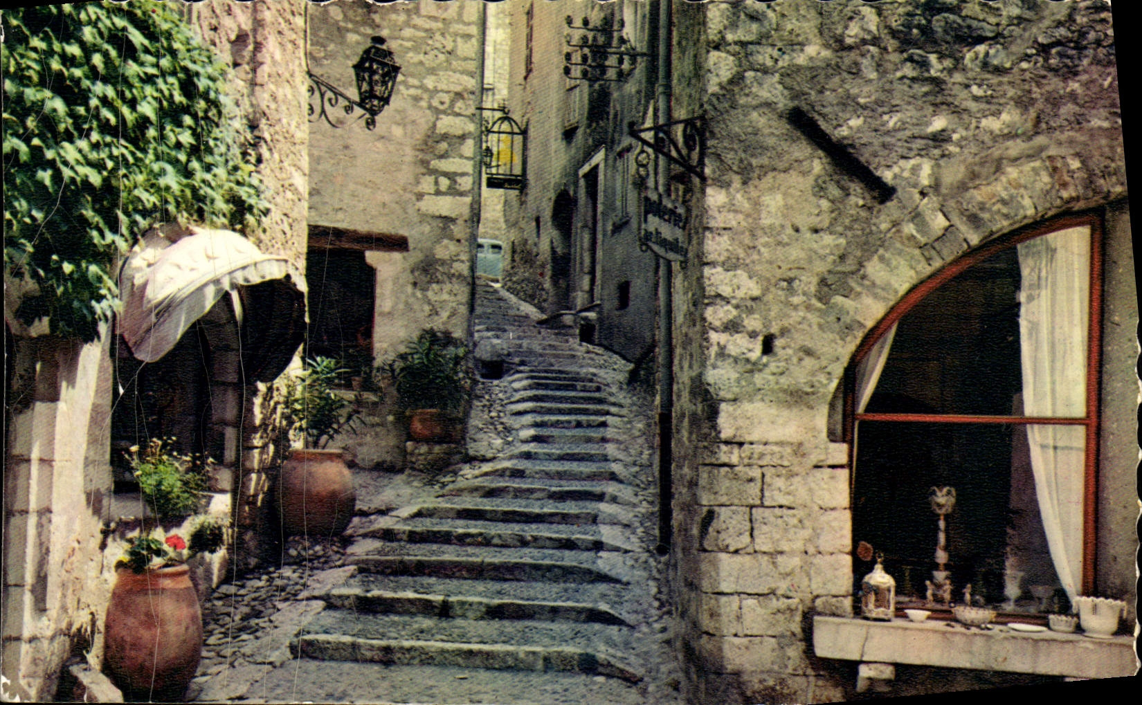 MODERN CARD Reflections Of the Dimension Of Azure Saint Paul De Vence an Old Street