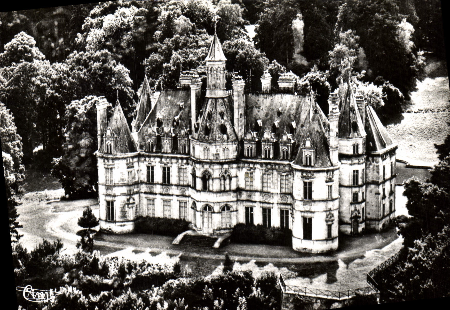 MODERN CARD Boursault Seen Air the Castle