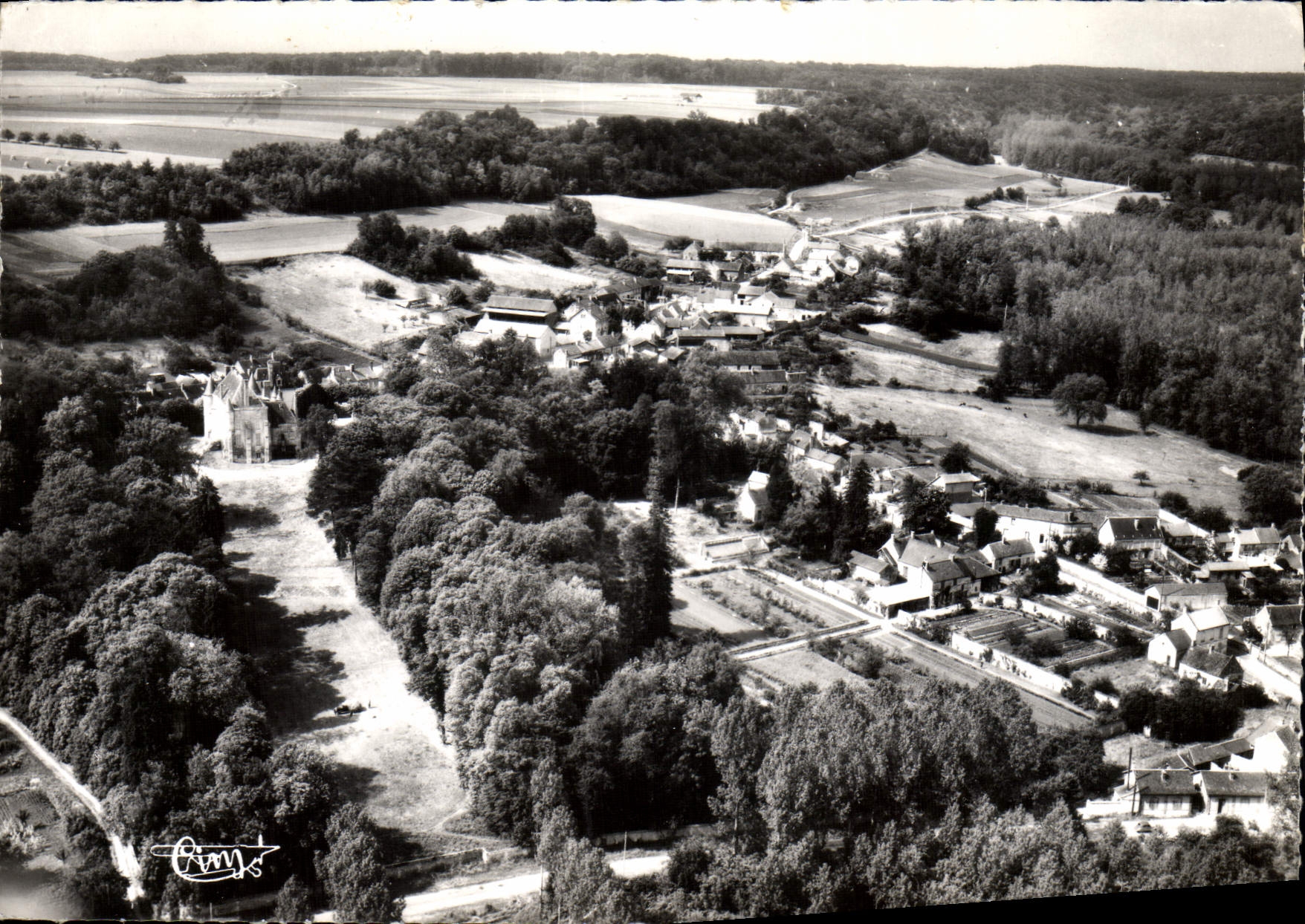 POSTAL MODERNA aire visto Orrouy